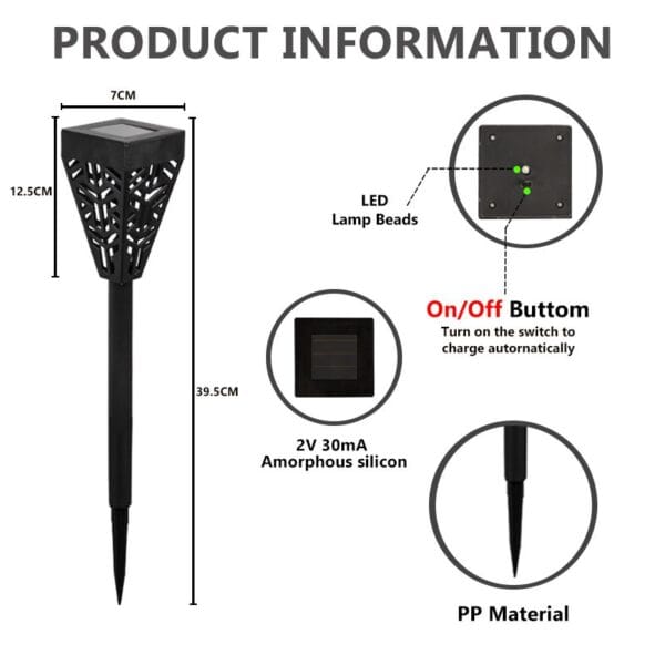 Set of 6pcs 2 in 1 Solar Stake Light - Image 7