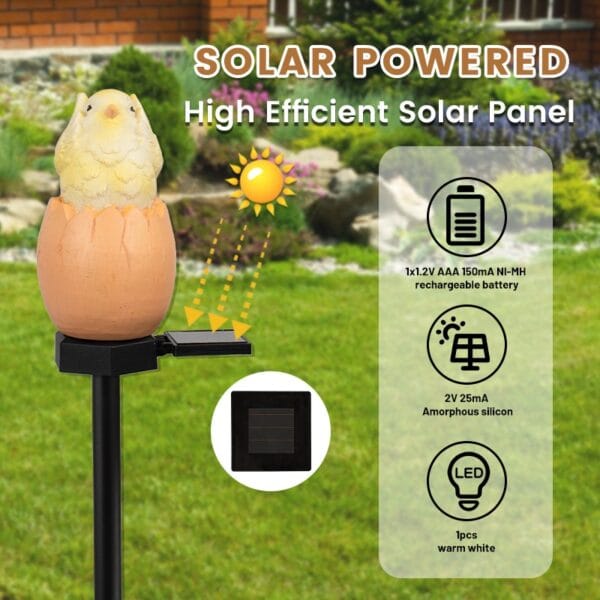 Resin Chick Solar Stake Light - Image 8