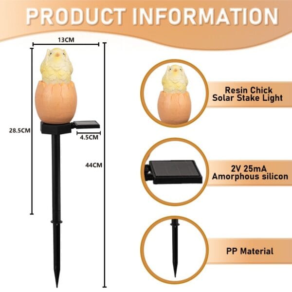 Resin Chick Solar Stake Light - Image 5