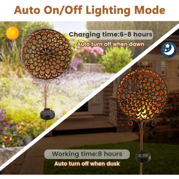 Hollow Drum Solar lower Stake Lights for Garden - Image 7