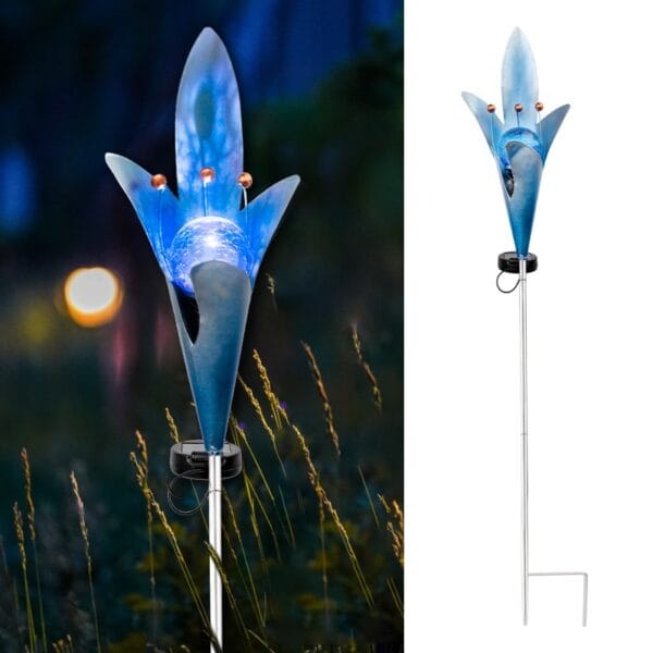 Metal Lily Solar Stake Light - Image 4