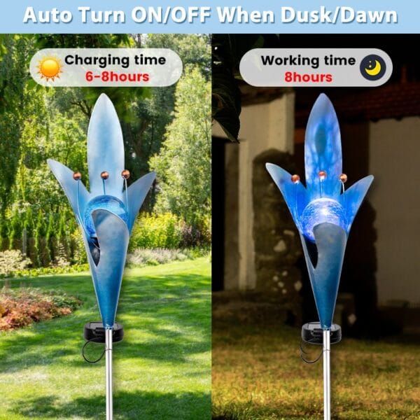 Metal Lily Solar Stake Light - Image 6