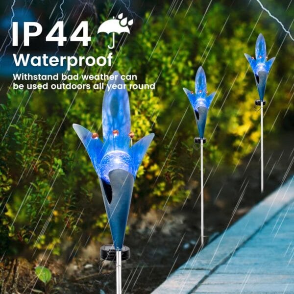 Metal Lily Solar Stake Light - Image 3