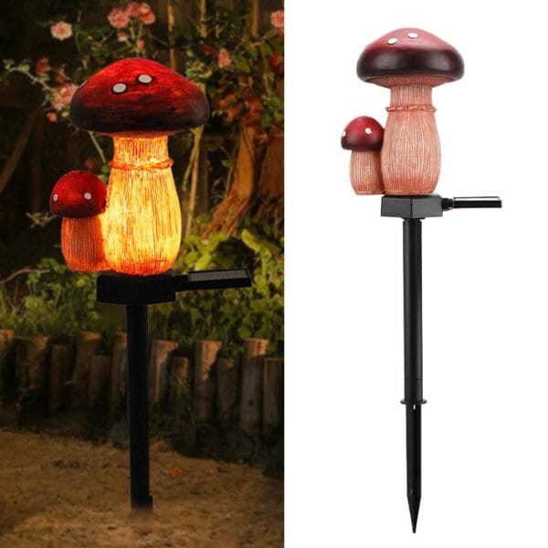 Resin Mushroom Solar Stake Light - Image 4