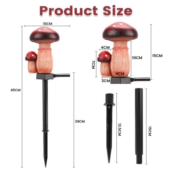 Resin Mushroom Solar Stake Light - Image 5