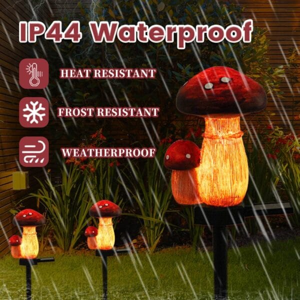 Resin Mushroom Solar Stake Light - Image 7