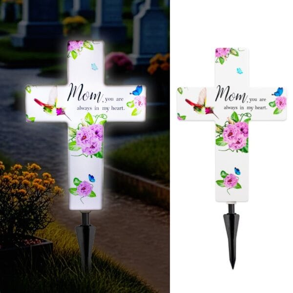 SM24557 Memorial Cemetery Cross Solar Stake Light (2)