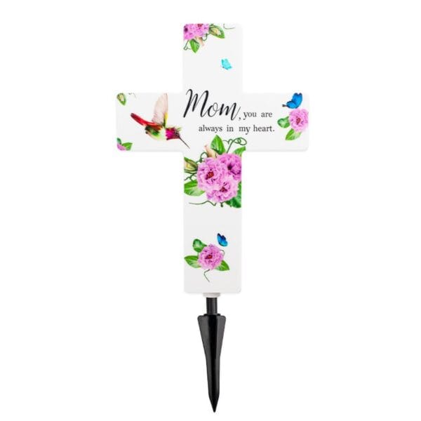 SM24557 Memorial Cemetery Cross Solar Stake Light