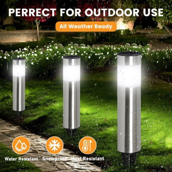 SM24558 Pack of 4pcs CylinderSolar Stake Light (6)