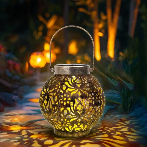 Hollow Out Solar Hanging Or Tabletop Lantern - Image 5