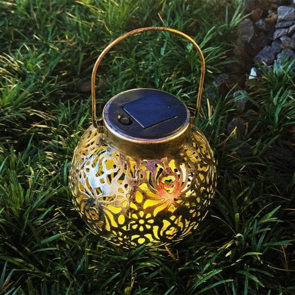 Hollow Out Solar Hanging Or Tabletop Lantern - Image 10