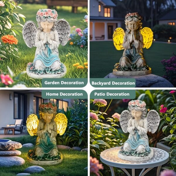 SM24893 Solar Garden Praying Angel Statue (7)