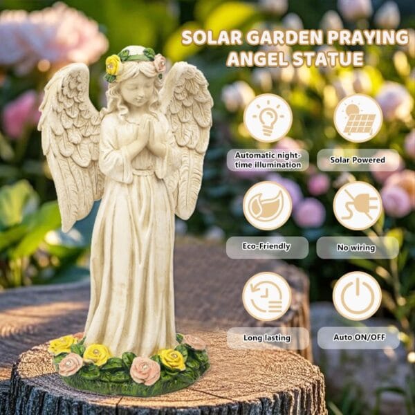 SM24894 Solar Garden Praying Angel Statue (5)