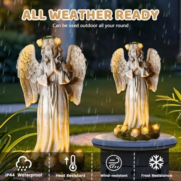 SM24894 Solar Garden Praying Angel Statue (6)