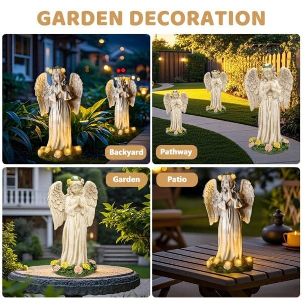 SM24894 Solar Garden Praying Angel Statue (7)