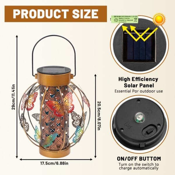 Decorative Butterfly Solar Lantern Light - Image 6