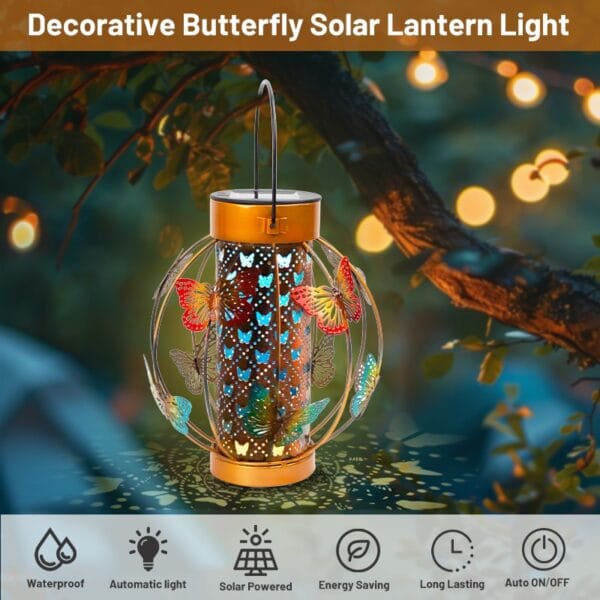 Decorative Butterfly Solar Lantern Light - Image 4