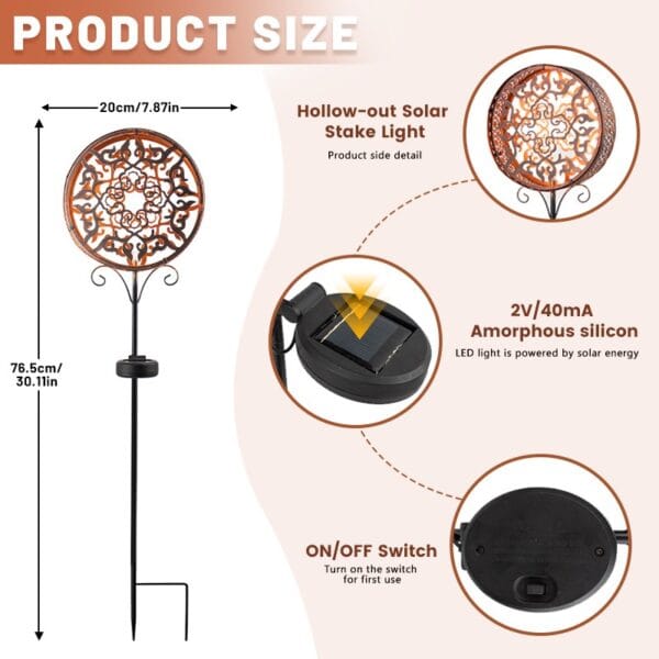 SM24914 Hollow out Solar Stake Light (2)