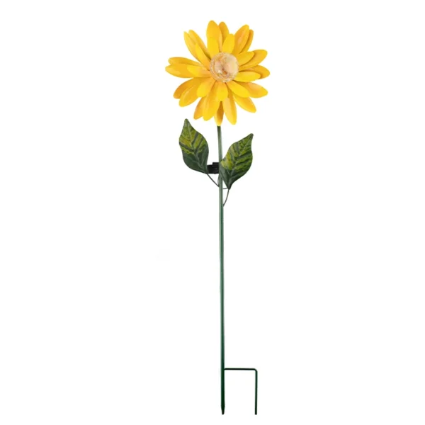 Chrysanthemum Solar Wooden Pile Light