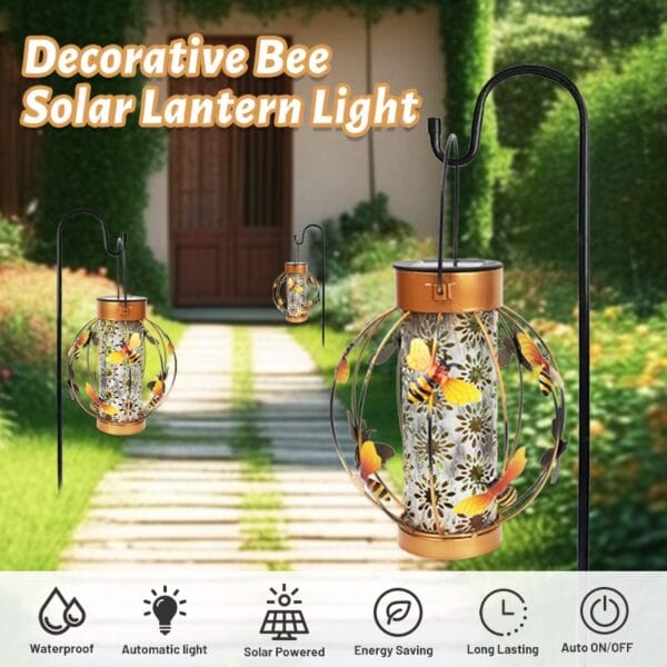 Decorative Bee Solar Lantern Light - Image 5
