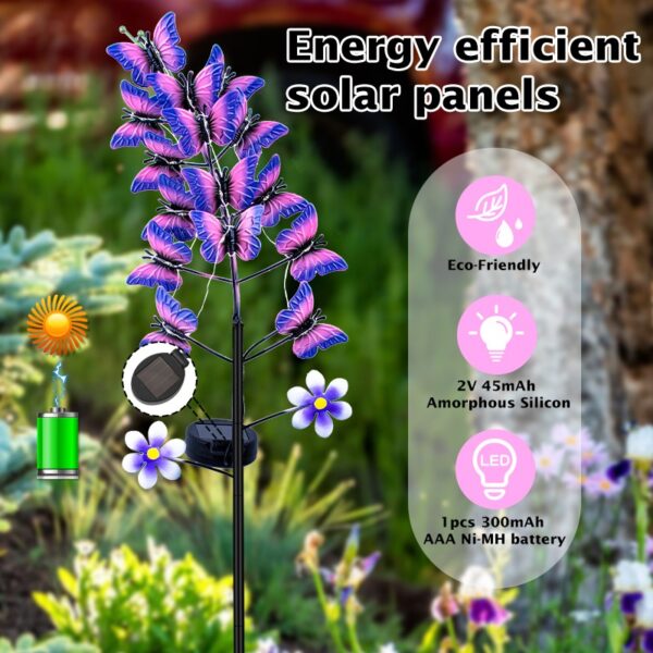 15LED Butterfly Solar Stake Light - Image 5