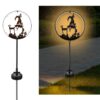 Black Gnome Solar Garden Light - Hoeing Gnome with Flowerpot - Image 8
