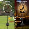 Black Gnome Solar Garden Light - Hoeing Gnome with Flowerpot - Image 6