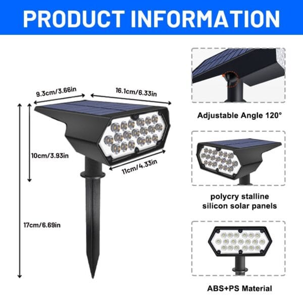 19LED Solar Garden Stake Light - Image 9