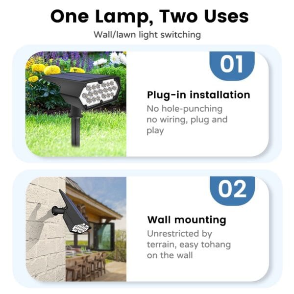 19LED Solar Garden Stake Light - Image 5