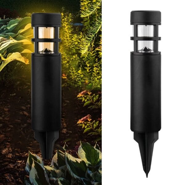 Pack of 2 Solar Pillar Stake Lights - Image 5