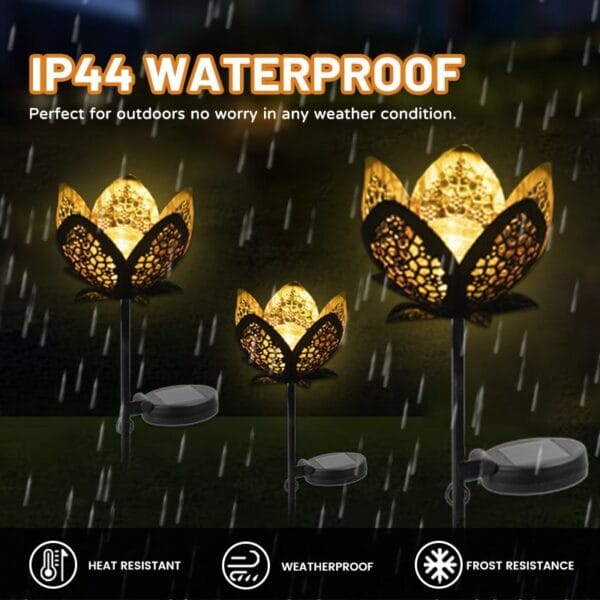 Solar Metal Flower Light - Image 5