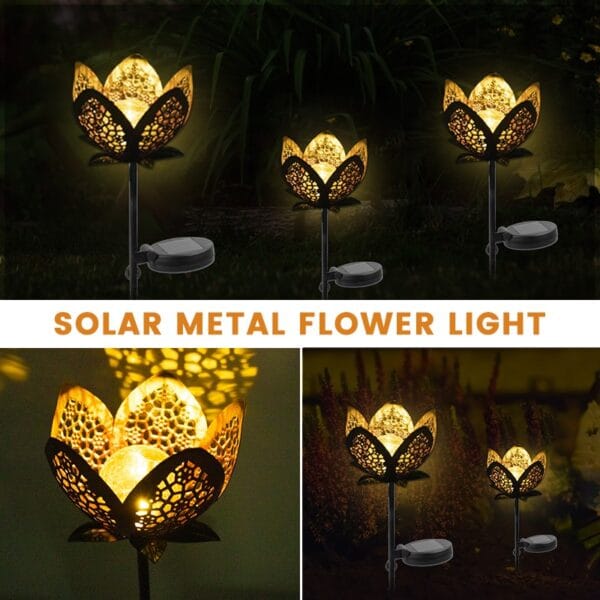 Solar Metal Flower Light - Image 3
