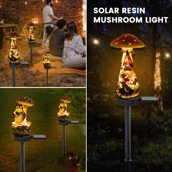 Solar Resin Mushroom Light - Image 3