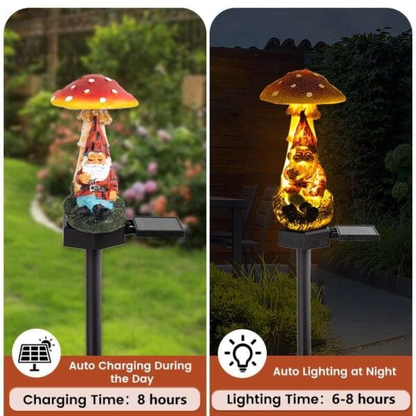 Solar Resin Mushroom Light - Image 6
