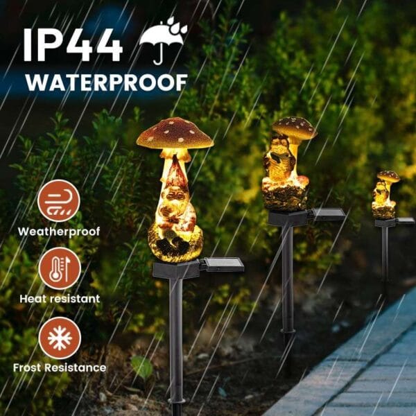 Solar Resin Mushroom Light - Image 4