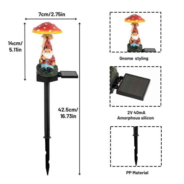 Solar Resin Mushroom Light - Image 7