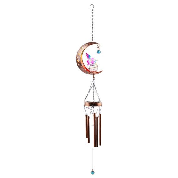 SM231095 Moon Fairy Wind Chimes Hanging Solar Light
