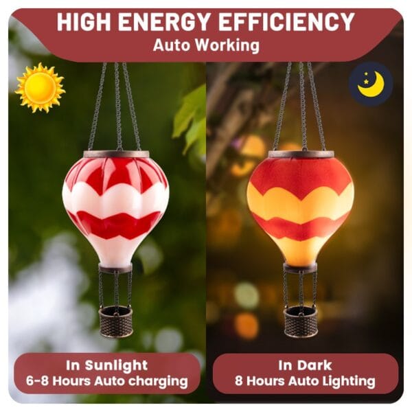 Hot Air Balloon Solar Hanging Lantern - Image 6