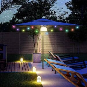 SM231251 Solar Camping Lantern with RGB String Light