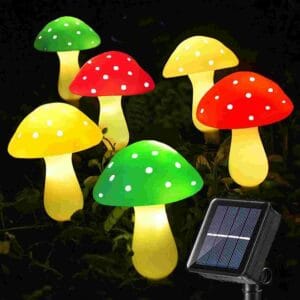 SM23378 8 Lighting Modes Solar Mushroom String Light