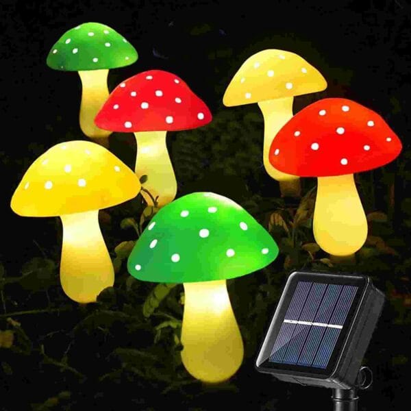 SM23378 8 Lighting Modes Solar Mushroom String Light