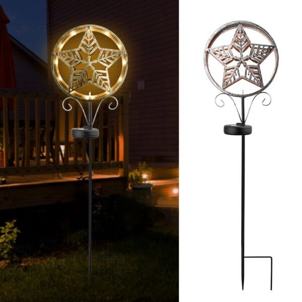 Decorative Star Solar Stake Light - Image 5