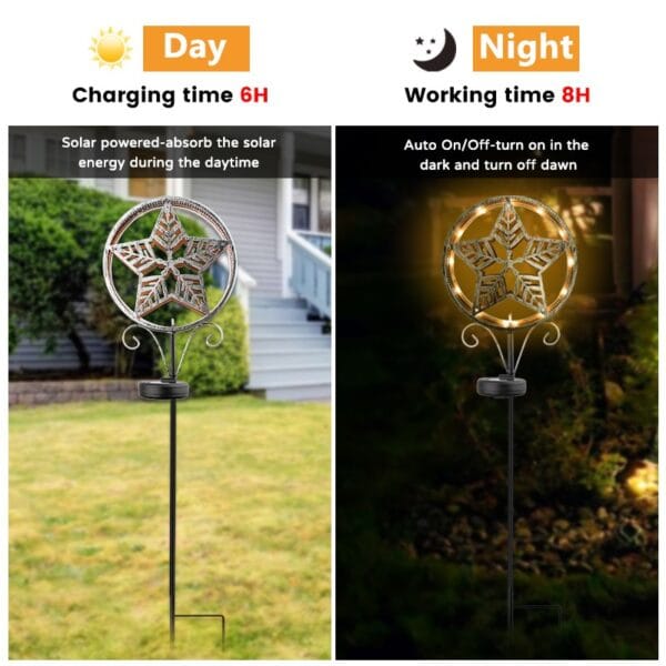 Decorative Star Solar Stake Light - Image 7
