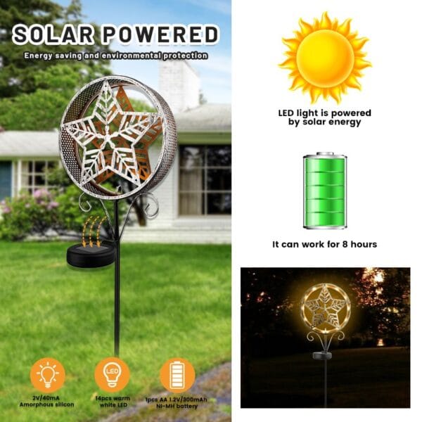 Decorative Star Solar Stake Light - Image 8