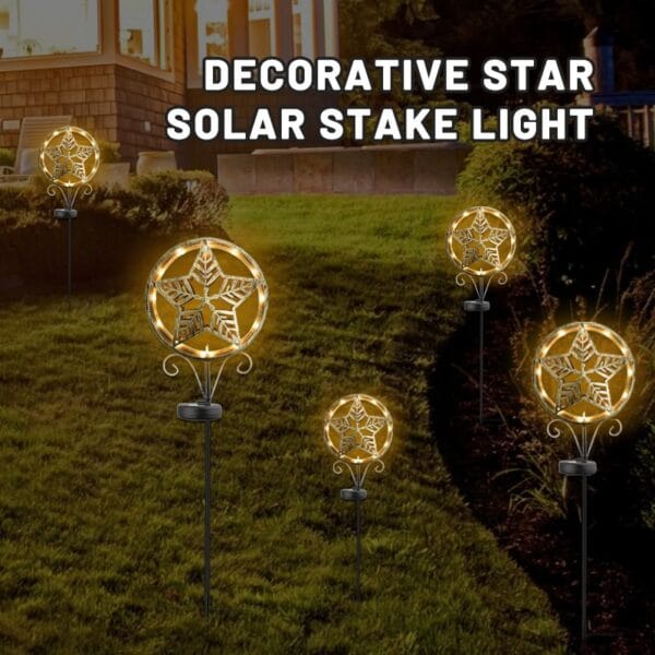 Decorative Star Solar Stake Light - Image 3