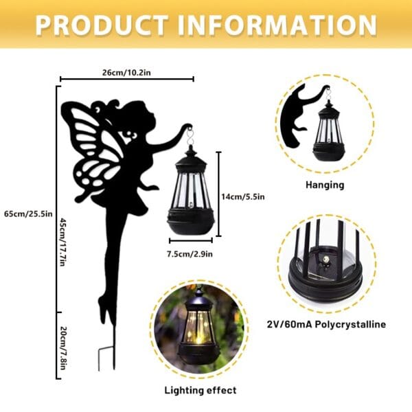Fariy Hanging Lantern Solar Stake Light - Image 7