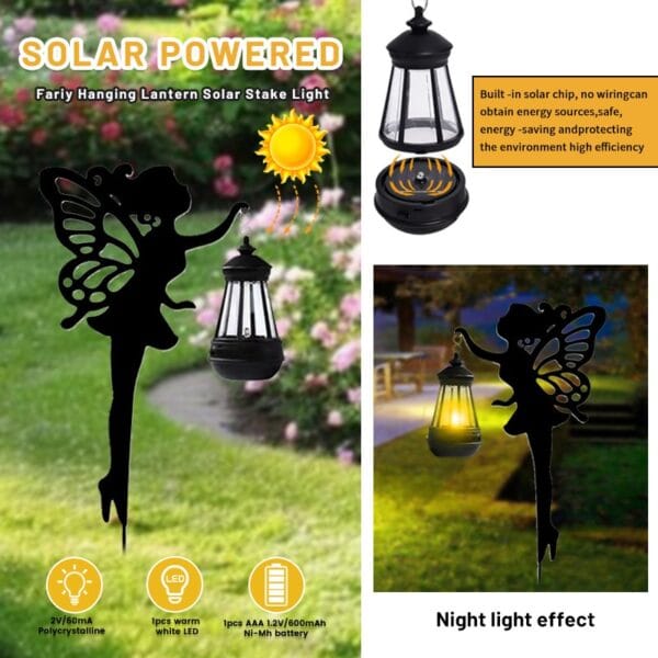 Fariy Hanging Lantern Solar Stake Light - Image 5