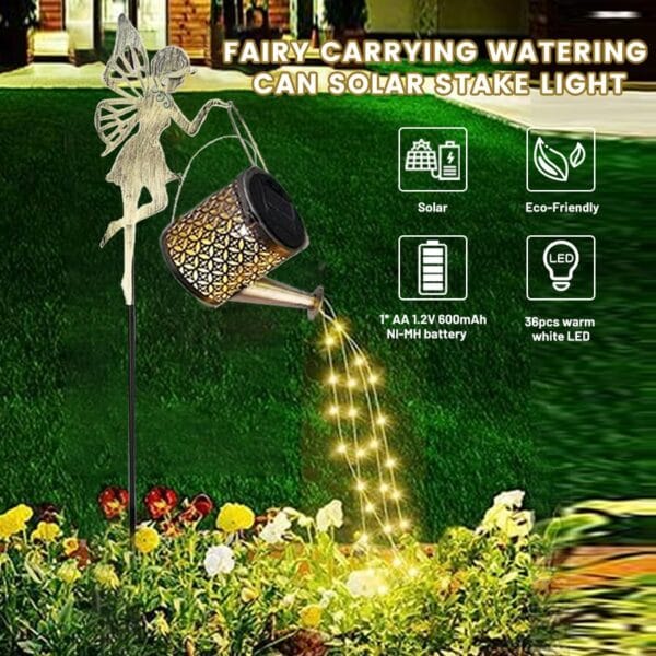 Fairy Carrying Watering Can Solar Stake Light - Image 8