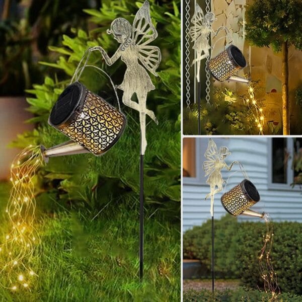 Fairy Carrying Watering Can Solar Stake Light - Image 3