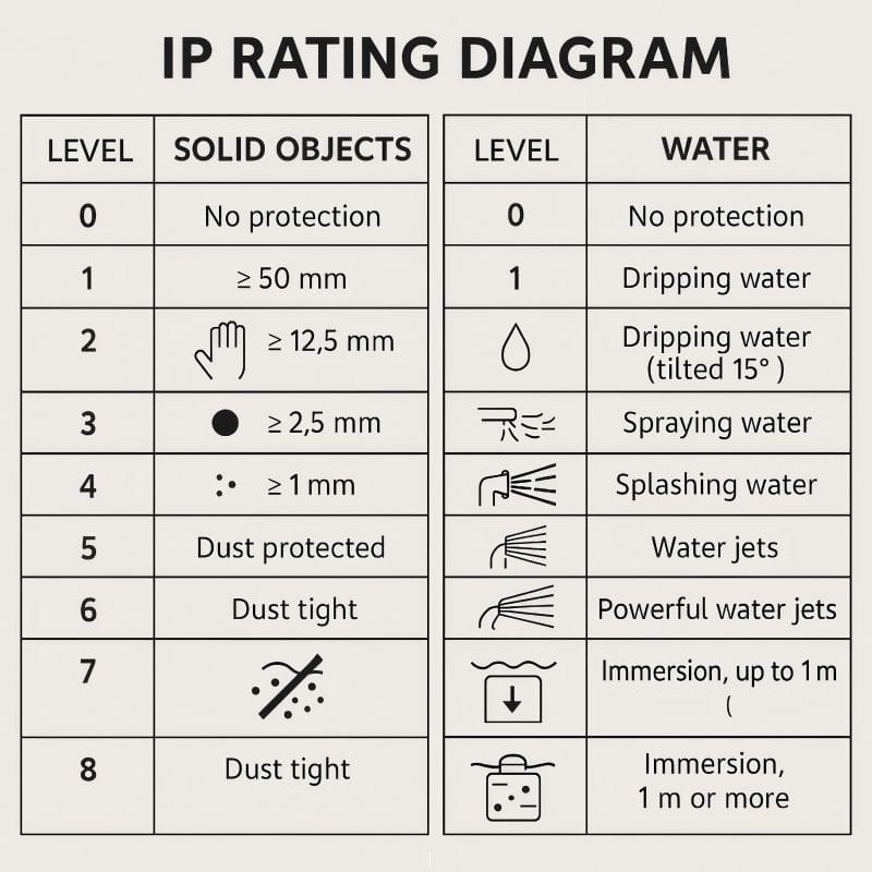 IP Rating Diagram
